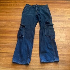 Denim cargo blue jeans